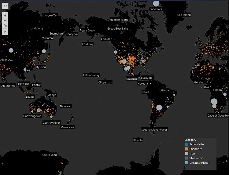 NASA Meteorites Visualization